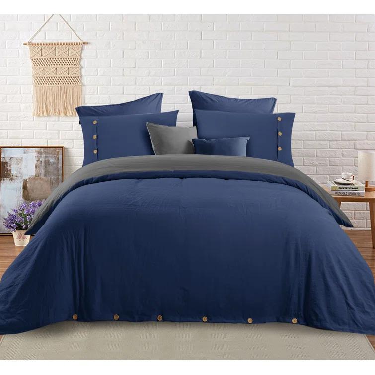 Swift Home Prewashed Microfiber Reversible Duvet Cover Set