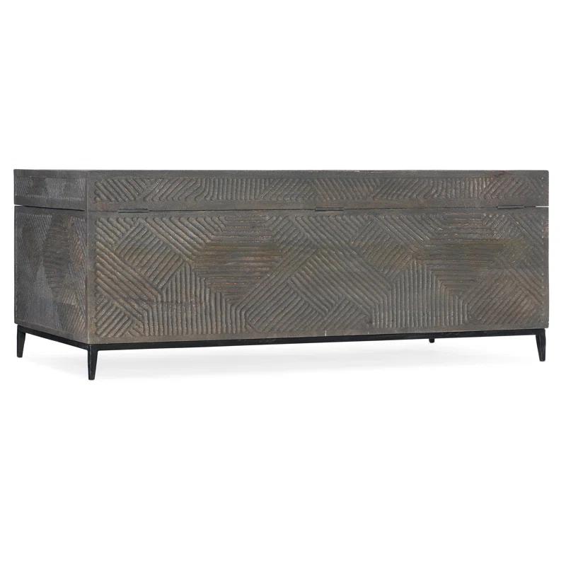 Hooker Furniture Chiseling Solid Wood Top Coffee Table