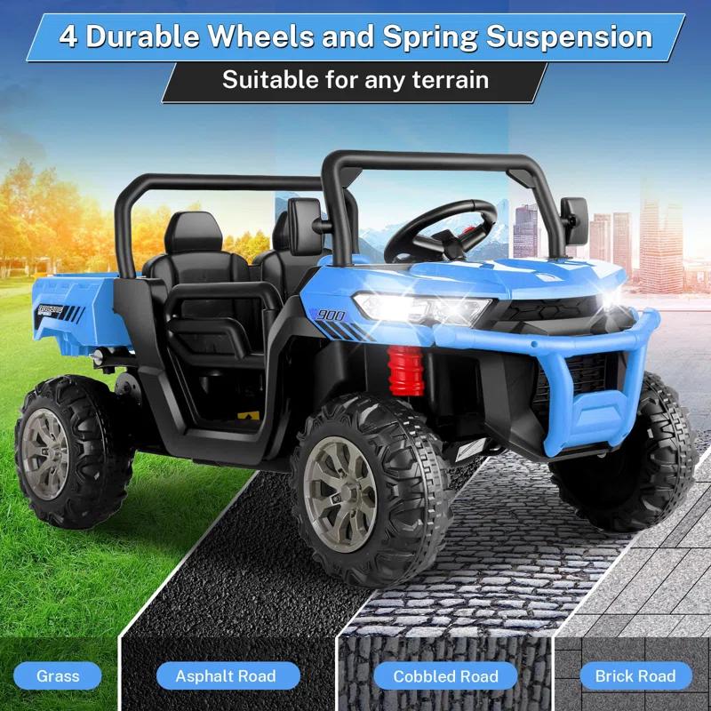 Himimi Delia Himimi 24 Voltage  Ride On Dump Truck, 2 Seater Kids UTV with Electric Dump Bed, Remote Control