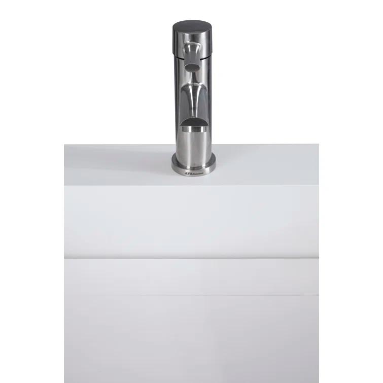 CastelloUSA Pyramid 36" Rectangular Wall Mount Solid Surface Bathroom Sink CB-GM-2053