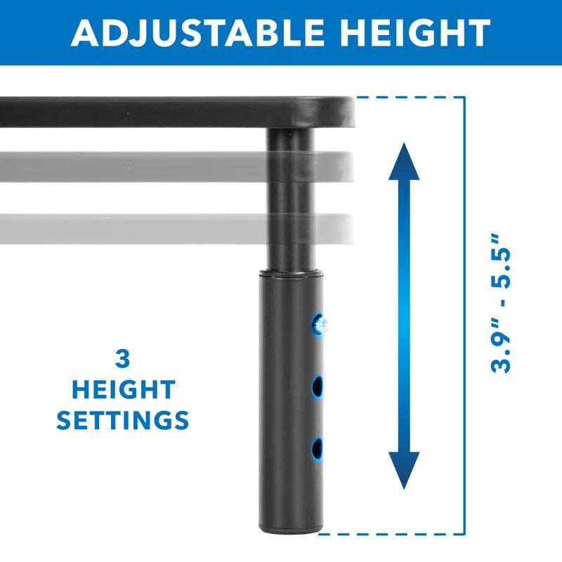 Mount-it Mount-It! Adjustable Monitor Riser | Metal Computer Screen Platform Stand For Desktop Or Laptop