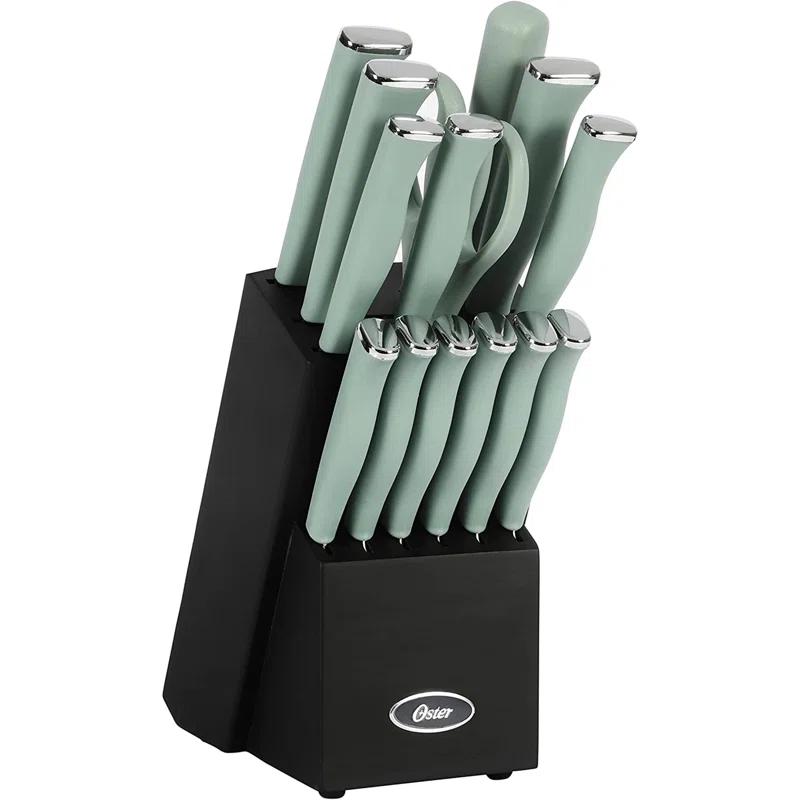 15 Piece Mint Stainless Steel Cutlery Set with Block