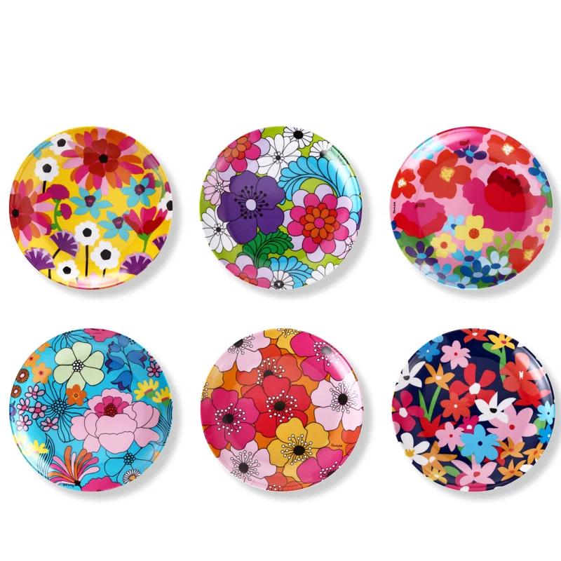 French Bull French Bull 6.5" Floral Appetizer Plate (Set of 6)