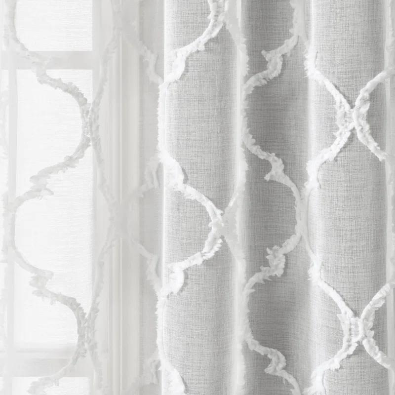 Lush Decor Avon Trellis Sheer Trellis Sheer Curtain Panels (Set of 2)