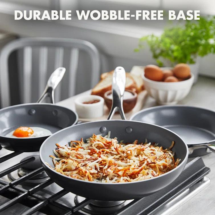 GreenPan GreenPan Valencia Pro Healthy Ceramic Nonstick 8" 9.5" and 11" Frying Pan Skillet Set