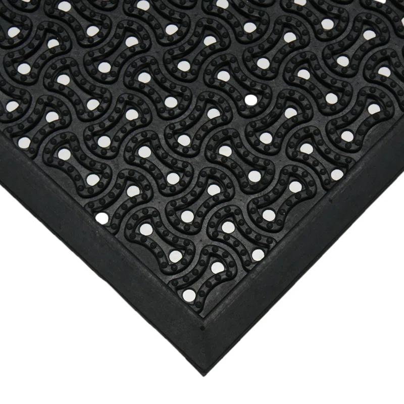 Rubber-Cal, Inc. Rubber-Cal "Dura-Scraper Drainage" Commercial Door Mat - Black