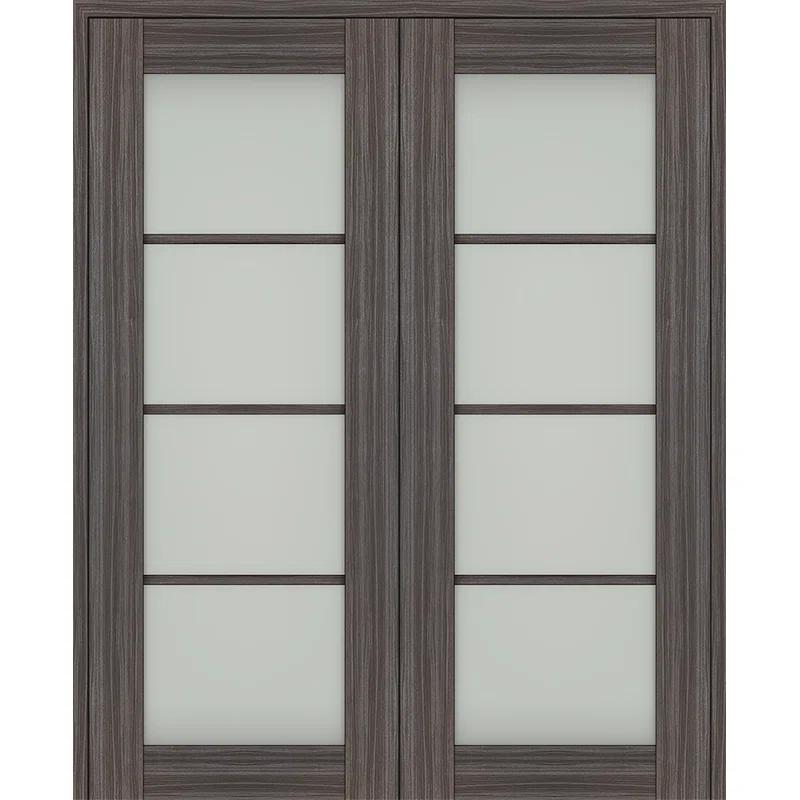 Belldinni Palladio 4 Lite Solid Manufactured Wood and Glass Paneled Prefinished French Door