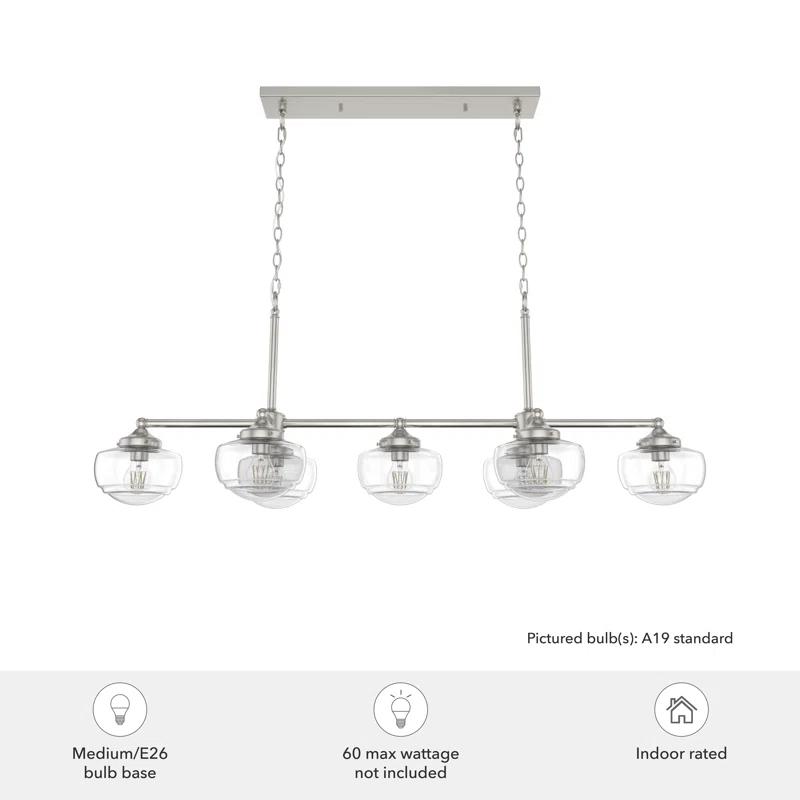 Saddle Creek 7 - Light Kitchen Island Linear Pendant