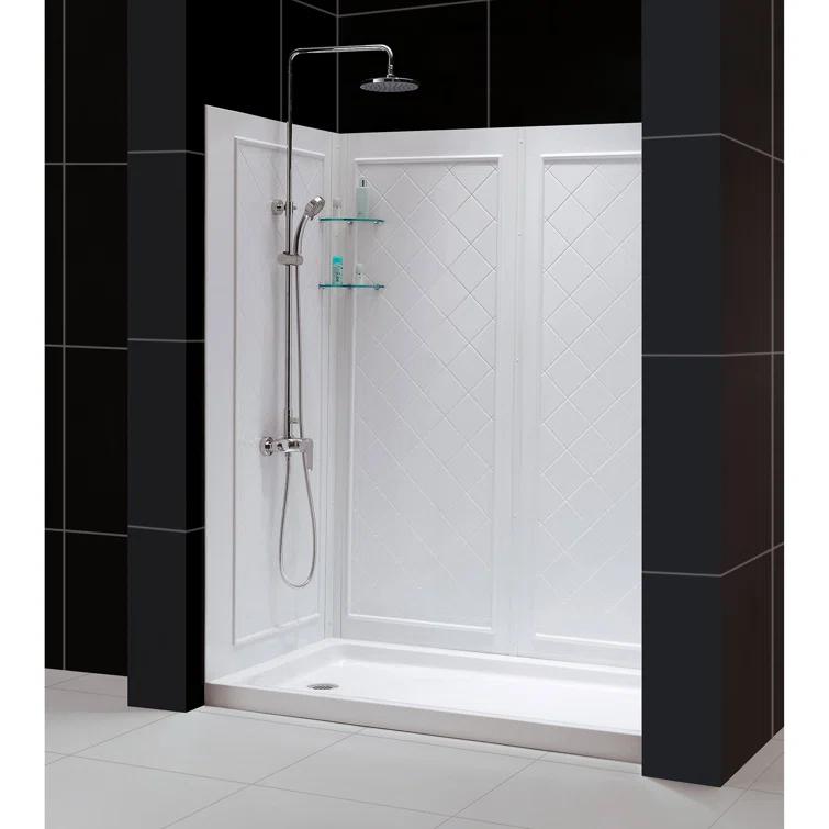 DreamLine Visions 60" x 30" x 76.75" Sliding Frameless Shower Door DL-6112R-04CL