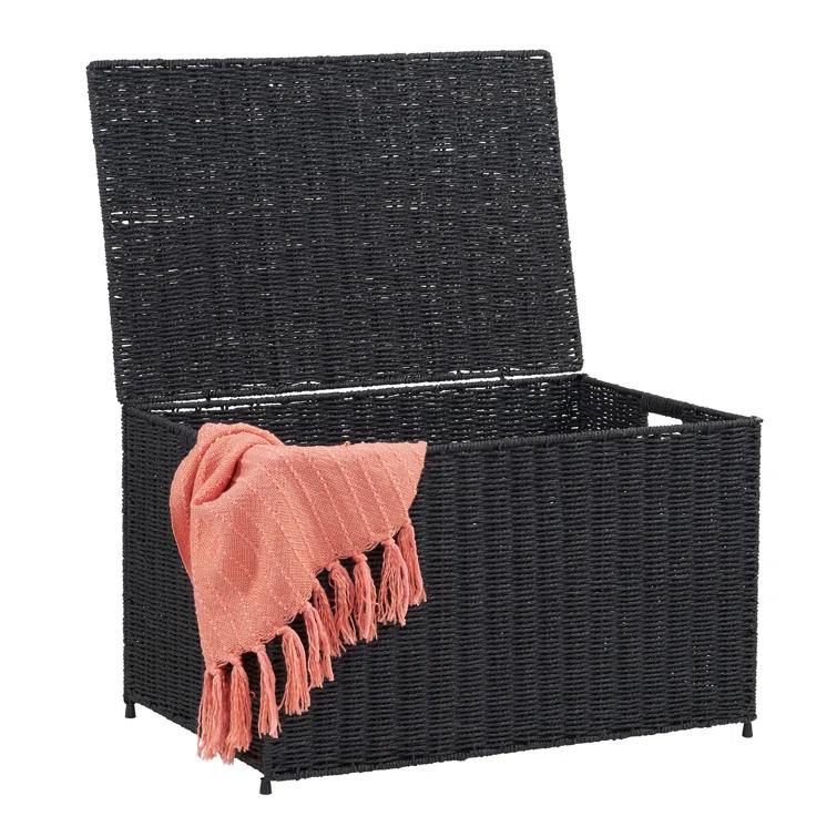 Household Essentials Woven Wicker Storage Chest