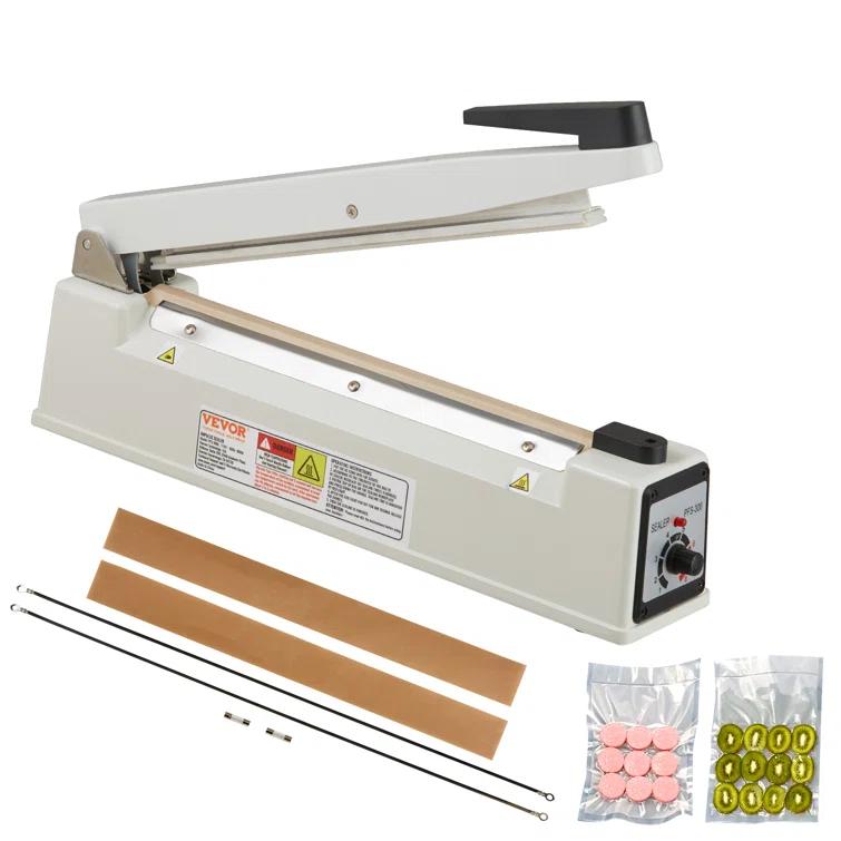 VEVOR VEVOR 12" Aluminum Hand Impulse Heat Sealer Machine Poly Plastic Bags Sealing