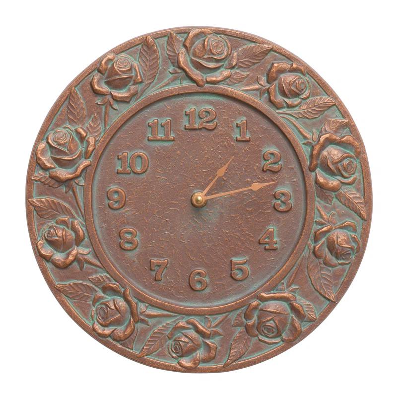 Whitehall Products Rose Wall Clock