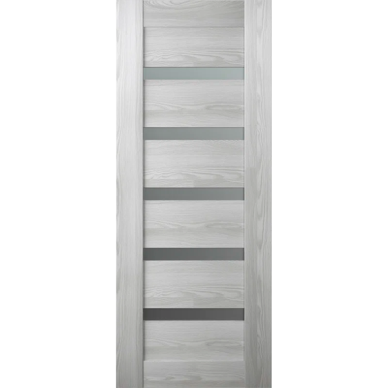 Belldinni Avon 07-04 Manufactured Wood and Frosted Glass Paneled Prefinished Interior Door Slab