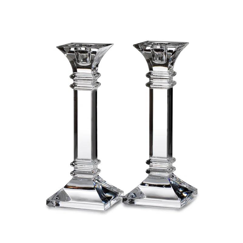 Treviso 2 Piece Crystal Tabletop Candlestick Set (Set of 2)