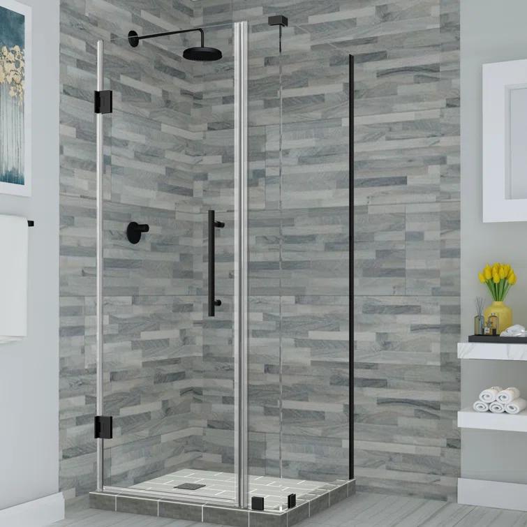 Aston Bromley 30" x 72" Rectangle Hinged Shower Enclosure SEN967EZ-MB-322630-10