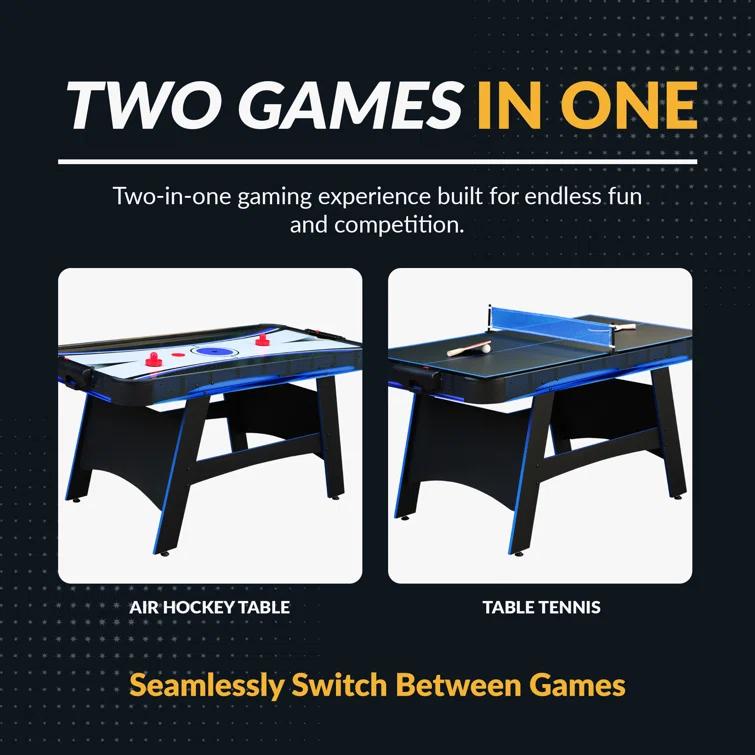 Hathaway Games 5' Two Player Air Hockey Table with Manual Scoreboard