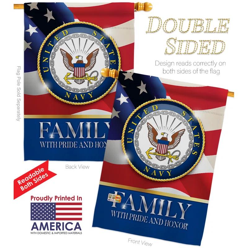 Breeze Decor Double Sided 40'' H x 28'' W Polyester House Flag