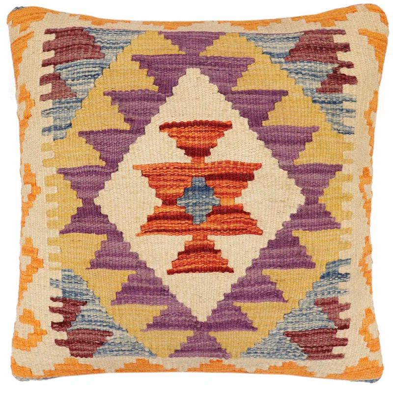 Tribal Kilim Pillow Geometric Throw Pillow