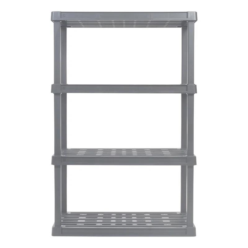 IRIS USA, Inc. 4-Tier Large Plastic Garage Storage Shelving Unit, Gray (18 W x 56 H x 36 D)