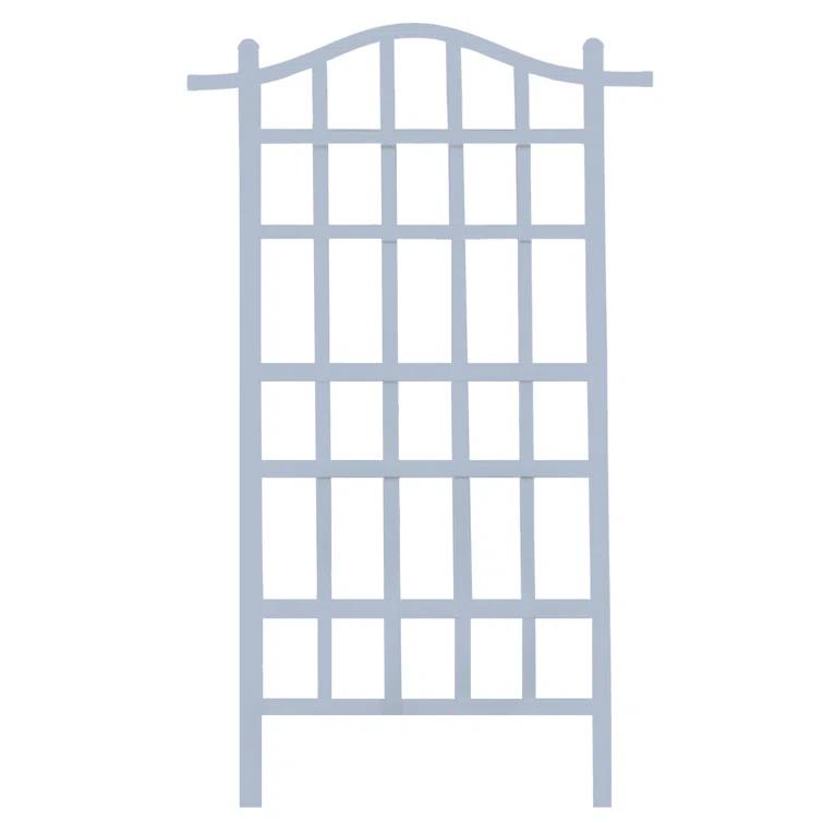 Dura-Trel Inc Dura-Trel Melrose 35 x 75 Inch Vinyl Outdoor Garden Patio Plant Trellis, White