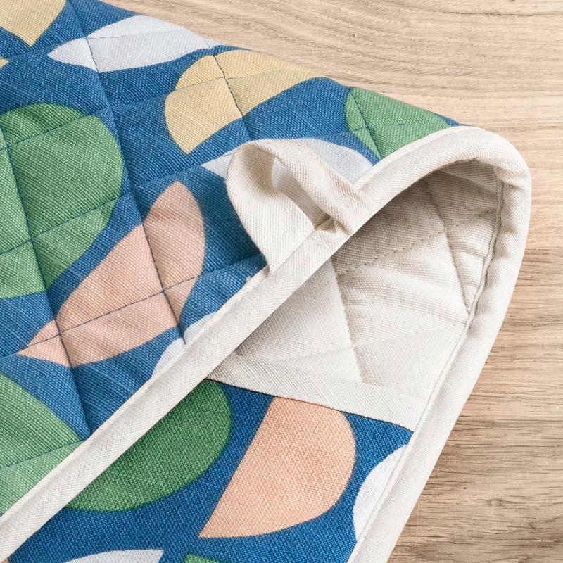 No. 918 Millennial Scandi Quilted Geometric Print Double Oven Mitt
