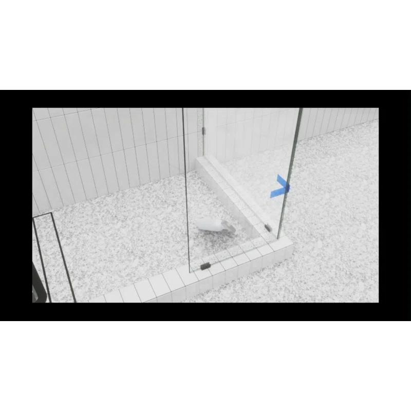 Glass Warehouse Illume 37 in. x 43.5 in. x 78 in. 90-degree Fully Frameless Wall Hinged Glass Shower Enclosure 90-WH-37-43.5-PB