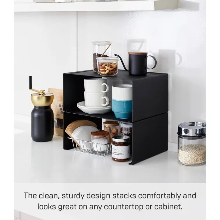 Yamazaki Tower Large Black Kitchen Steel Rack