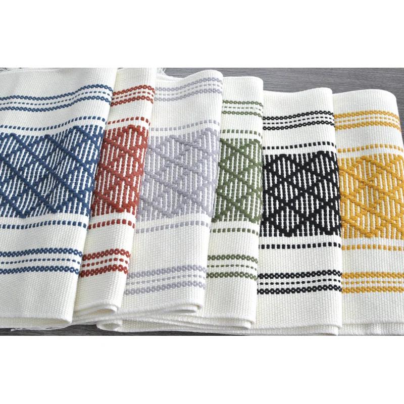 Oveesha Boho Cotton Woven Table Runner With Tassels