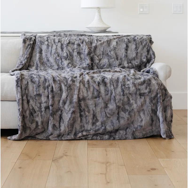 Graced Soft Luxuries Double Sided Faux Fur Throw Blanket, Multiple Colors