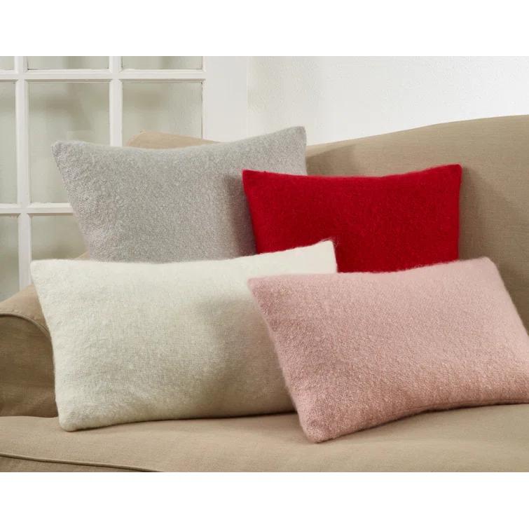 Saro Angora Collection Reversible Pillow Cover