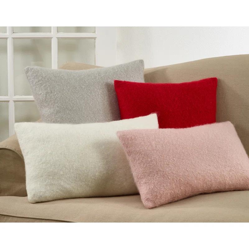 Saro Angora Collection Reversible Throw Pillow