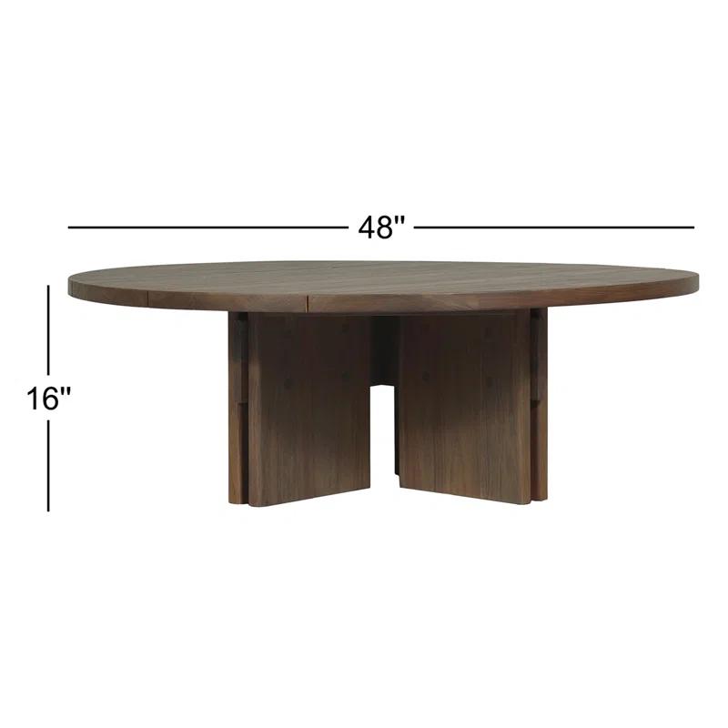 Robertson 48" Toasted Brown Teak Round Outdoor Coffee Table
