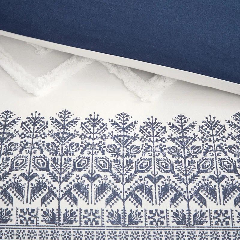 INK+IVY Mila 3 Piece Cotton Comforter Set with Chenille Tufting