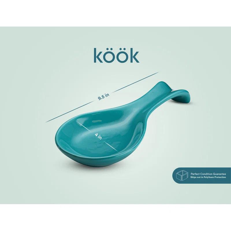 kook Ceramic / Porcelain Oval Spoon Rest (Set of 2)