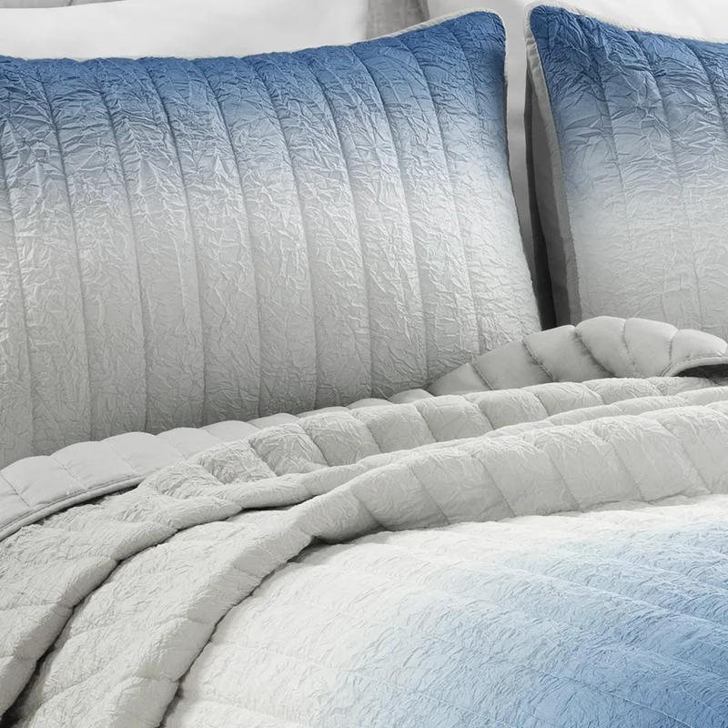 Lush Decor Crinkle Ombre Microfiber Quilt Set