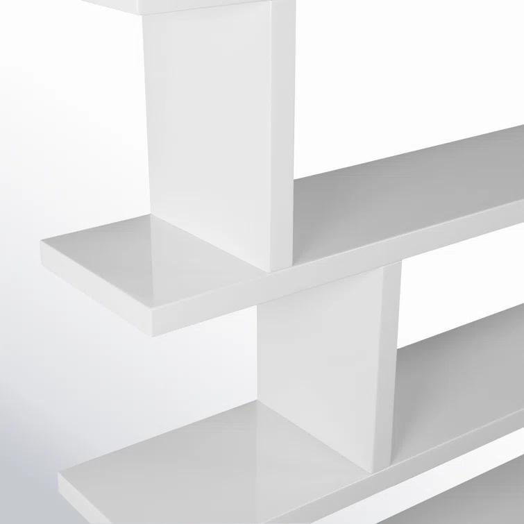Modern Staggered Bookshelf (63")