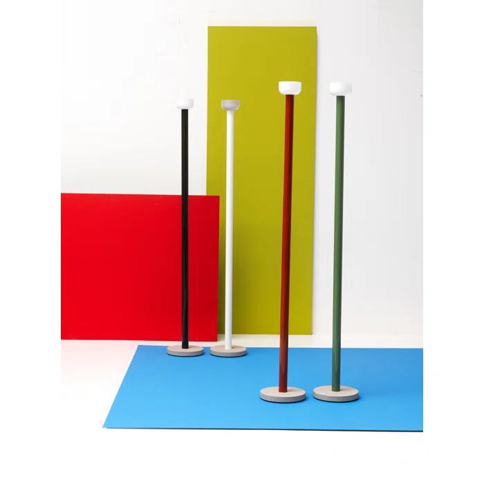 Green Aluminum and Concrete LED Floor Lamp