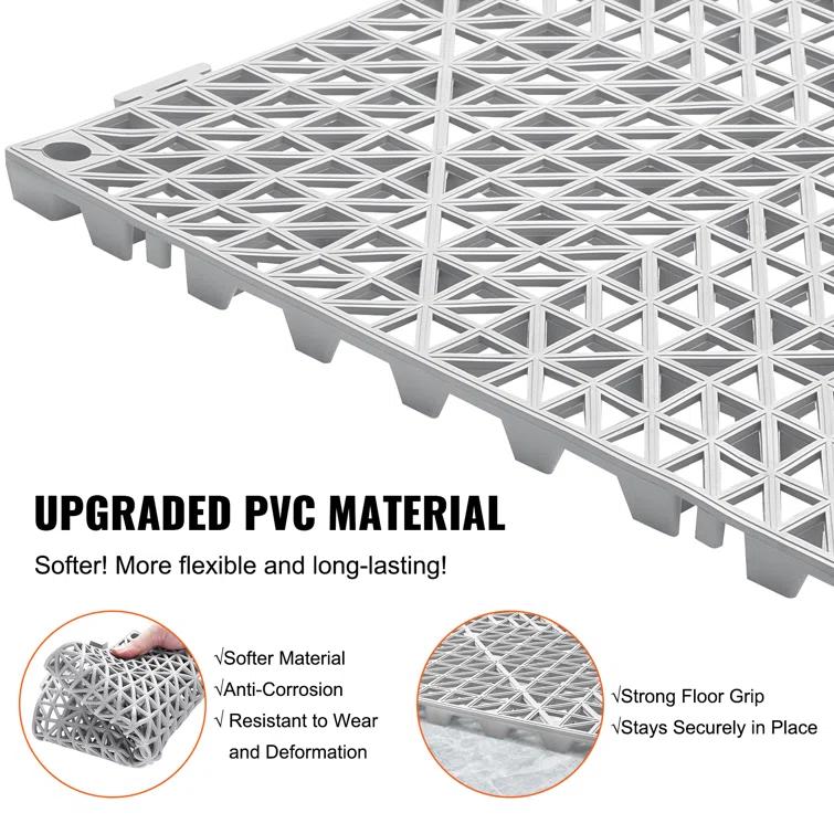 VEVOR VEVOR 12" X 12" Drainage Mats In Different Colors VEVOR 12 W x 12 L Outdoor Deck Tiles (Set of 50)
