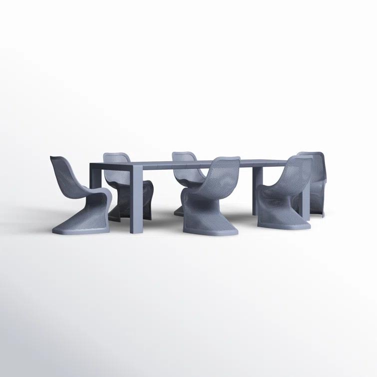 Farrah 118.1'' Rectangular 6 - Person Outdoor Dining Set