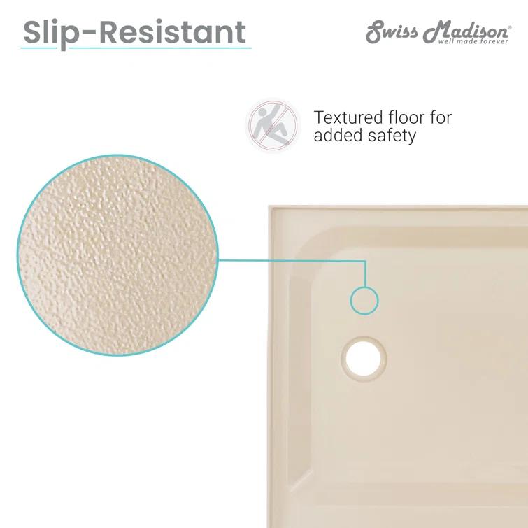 Swiss Madison Voltaire 36" x 36" Single-Threshold, Center Drain, Shower Base SM-SB511V