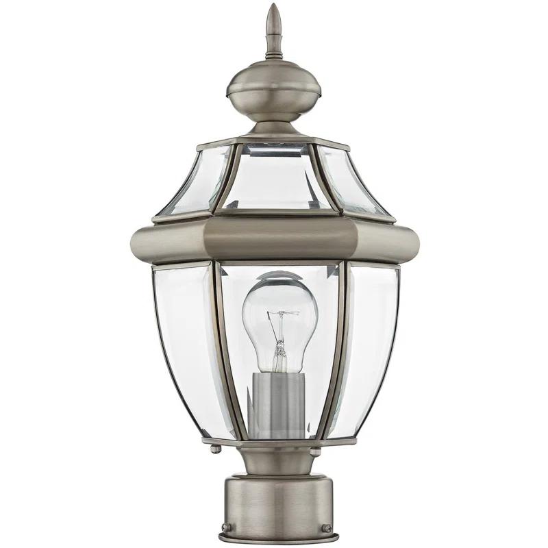 Lighting Lumens Outdoor Post Lantern Pendant Lighting Fixture - with Clear Glass Shade
