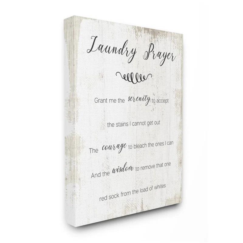 Stupell Industries " Family Laundry Room Prayer Faith Inspired Humor " by Daphne Polselli