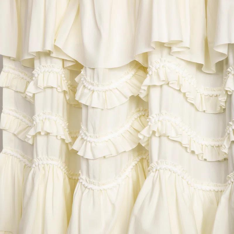 Lush Decor Kemmy Solid Semi-Sheer Single Curtain Panel