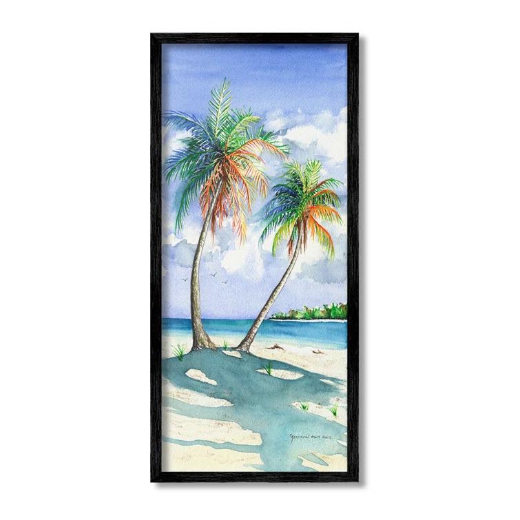 Stupell Industries Bc-478_FG " Sunlit Palm Trees " by Christine Reichow