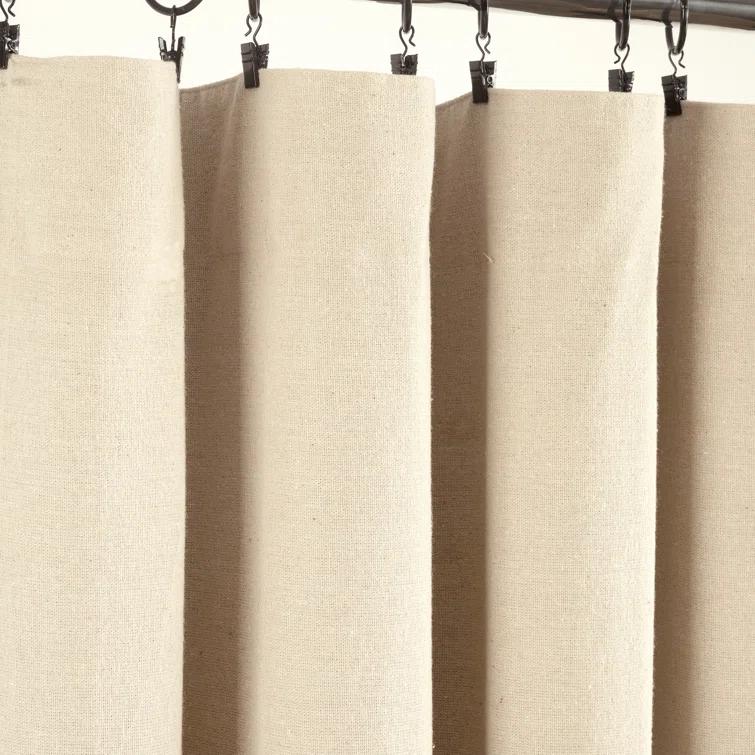 Lush Decor Linen Button Cotton Blend Blackout Thermal Rod Pocket Single Curtain Panel & Reviews | Wayfair