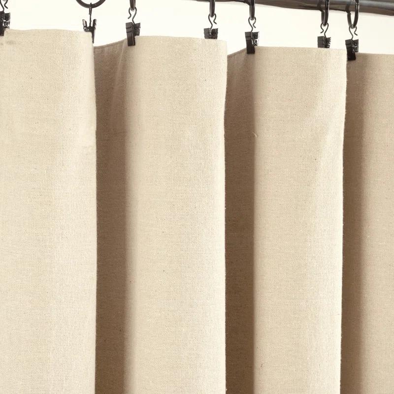 Lush Decor Linen Button Cotton Blend Blackout Thermal Rod Pocket Single Curtain Panel & Reviews | Wayfair