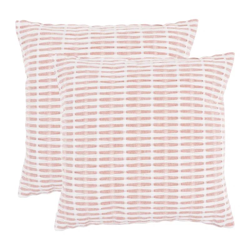 Pleated Please Striped Cotton Pillow Cover (Set of 2)