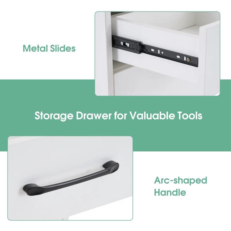 Hokku Designs Salon Trolley Makeup Organizer with Wheels