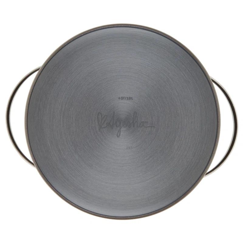 Ayesha Curry Ayesha Curry Professional Hard Anodized Collection Nonstick Stockpot Saucepot with Lid, Charcoal