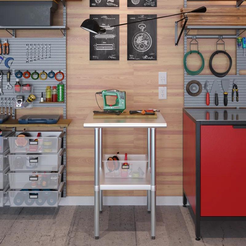 Amgood Stainless Steel Top Workbench